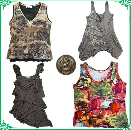 Y2K Vintage Ladies Sleeveless Blouse Bundle Retro Tank Tops
Boho Chic Layering Streetwear Aesthetic Asymmetrical Print Tops - Lot A38