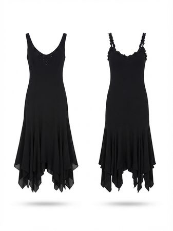 (FV-2067) Y2K Black Aesthetic Dress