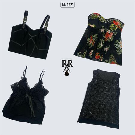 Y2k Black Gothic Mix Tops (AA-1221)