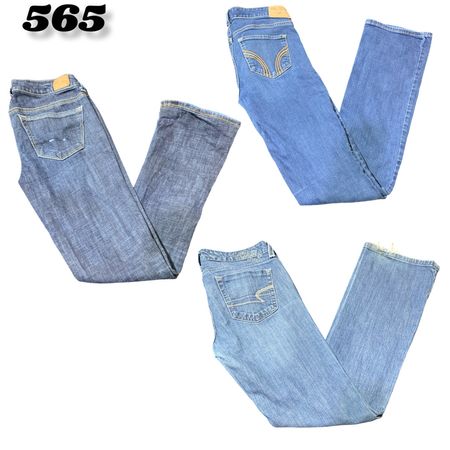 Jeans a gamba larga vintage American Eagle & Hollister #565.