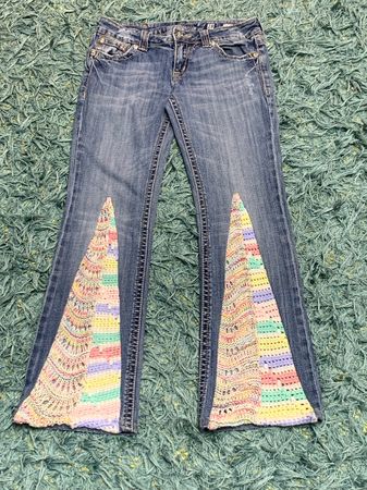 Upgecycelte Miss Me Häkeljeans (Dc-09-126)