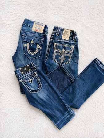 miss me true relgion rock revival bootcut and stright jeans