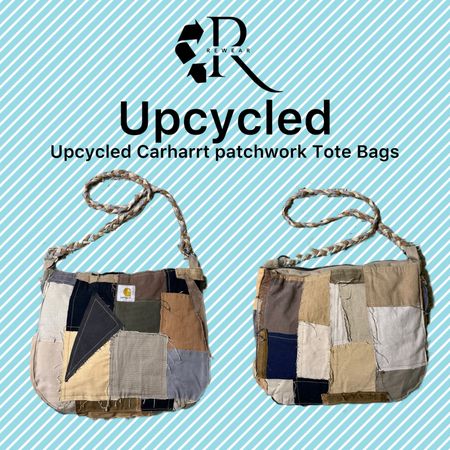 Upcycled Carharrt + Denim Patchwork Tote Bags