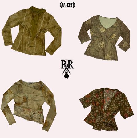 Y2K Erthy Tone Full Sleeve Tops (AA-1351)