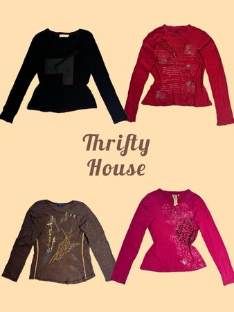 Y2K Abstract Print Top Bundle(TH/618)