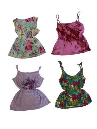 Y2K Lily Print Cami Tops-ST-152