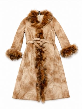 Vintage Afghan Long Coat | Handmade Boho Winter Jacket