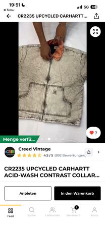Custom handpick Samuel, CR9399 Vintage True Religion Jeans & Upcycled Carhartt Acid Washed jacket
