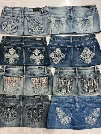 Jupes mini embellies pour femmes R743 revalorisées