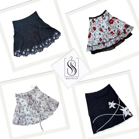 Jupes en coton uniques Y2K IT Girl