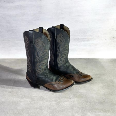 Op Vintage 381 Branded Vintage Embroidery Cowboy Boots