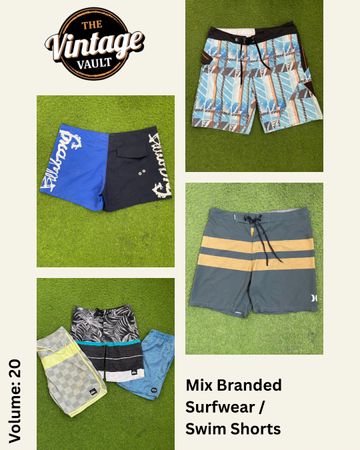 Vêtements de surf de marque / Shorts de bain, y compris Billa Bong, Quick Silver, Hurley et d'autres, Volume-20, 10 pièces