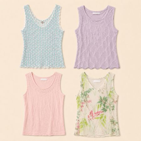 U2k Pastel Sleeveless Tops