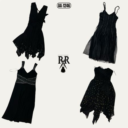 Y2K Black Gothic Girl Dress (AA-1246)