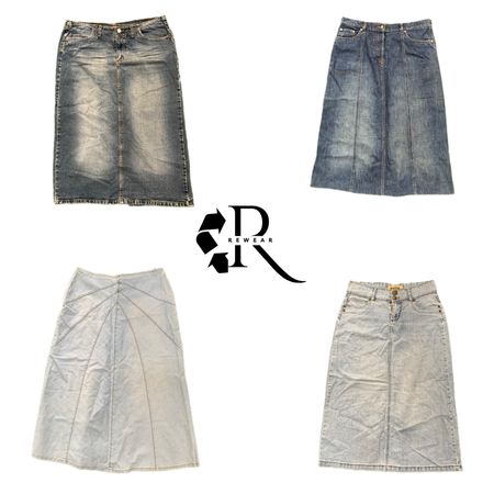 Y2K Unique Girl Denim Midi Skirt RW-2554