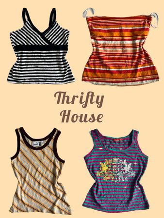 Y2K Retro Striped Camisoles(TH/523)