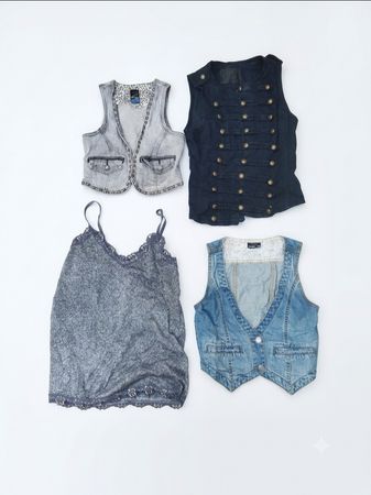 Y2k Denim waistcoat mix(WC-12)