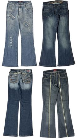Y2K Cutesy Vibe x Flared Jeans: TT-345