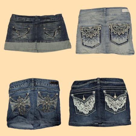 Y2K Unique Denim Mini Skirts