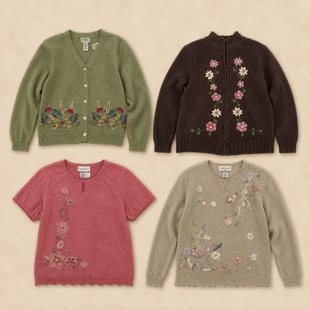 Pulls à motif floral Y2k