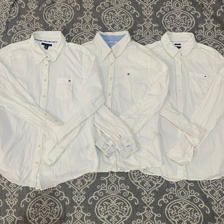 Tommy Hilfiger white button up shirt women