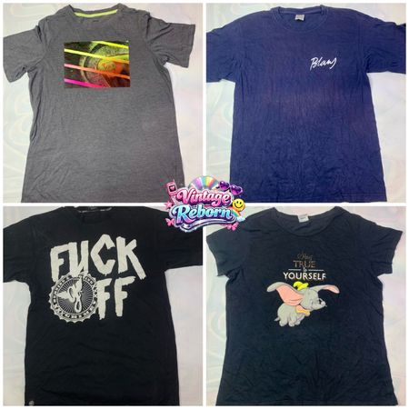 Y2K Vintage Printed Graphic T-Shirt Bundle VR434