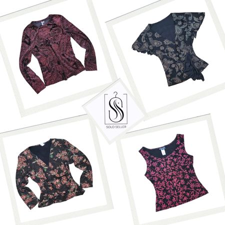 Tops à imprimé floral des années 90 Y2K