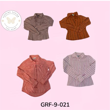 Y2K Baumwollbluse | Vintage 2000er Damenoberteil | Großhandel (GRV-9-021)