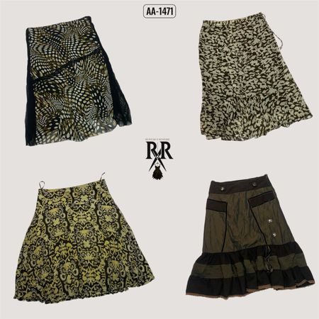 Y2K Earthy Tone Poly Skirts (AA-1471)
