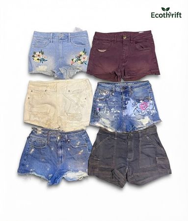 Mix Brands Denim Sexy Shorts for Women- 32 pcs