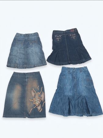 Y2K Vintage Denim Skirt Bundle (A-09)