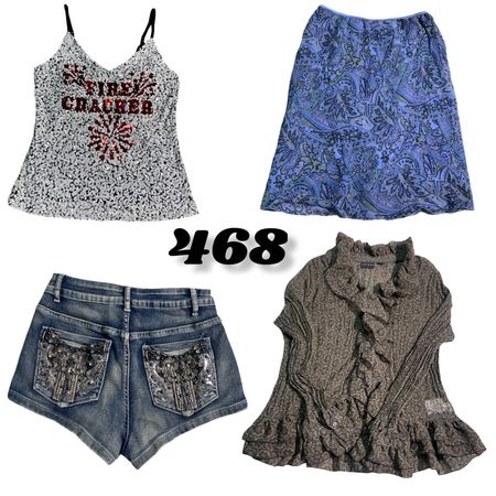 Maxi skirt/Shorts Y2K Blouse #469.