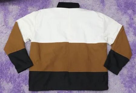 CR1487 Upcycled color-block jacket