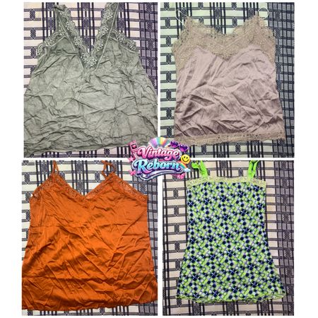 Y2K Vintage Lace & Satin Cami Bundle | VR-389
