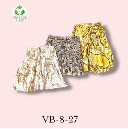 Y2K Printed Cotton Skirt Wholesale Bundle Assorted Styles(VB-8-27) 8 piece
