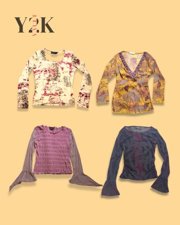 Y2K Vintage Long Sleeve Top Bundle (Yv-786)