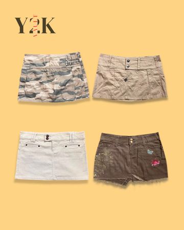 Y2K Butterfly & Cargo Skirt Bundle (Yv-796)
