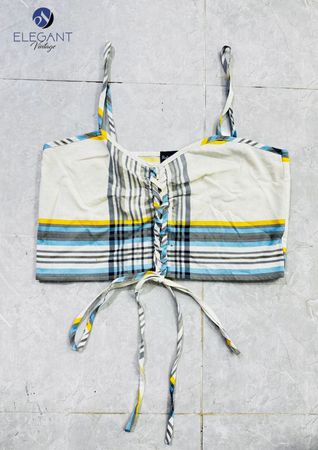 Top court à lacets rayé UPcycled - EVR0618