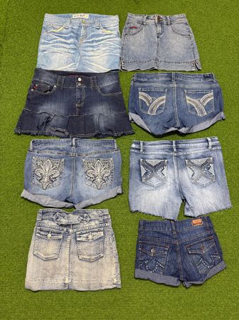 Yv211 Denim Mix Skirts Shorts 8P