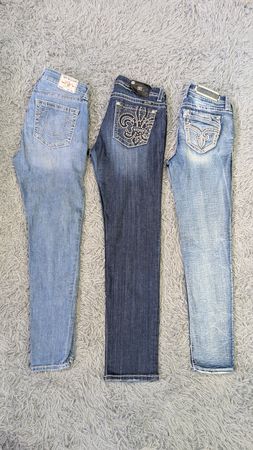 ***Designer Denim Skinny & Capri Jeans – Miss Me True Religion Rock Revival