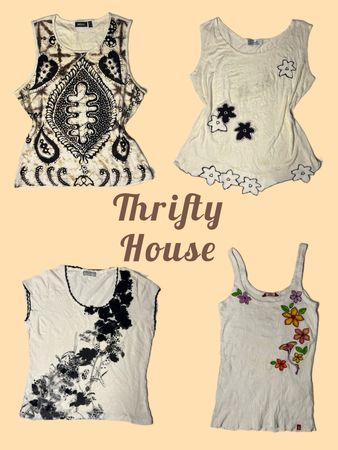 Vintage Y2K Femme & Grunge Tops(TH/731)