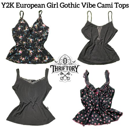 Y2K European Girl Gothic Vibe Cami Tops TY-146