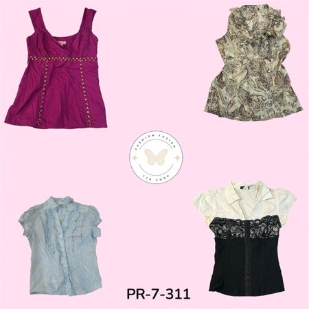 Women's Cotton Short Sleeve Blouse – Lightweight Everyday Top (PR-7-311)