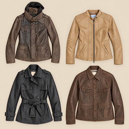Y2K Dark Leather Core Jackets