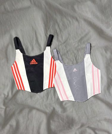 Upcycled Adidas Lace Top