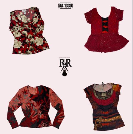 Y2K Romantic Grunge Mix Tops (AA-1330)