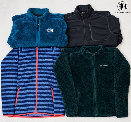 A jaqueta de fleece The North Face & Columbia