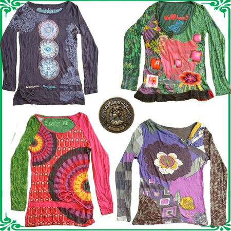 desiguall full sleeves ladies blouse collection y2k vintage fashion lott A03