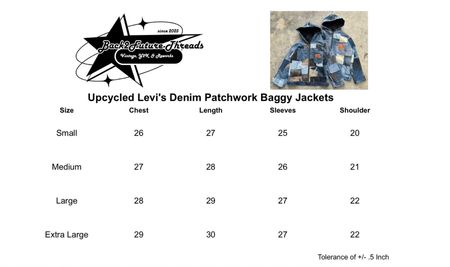 Upcycled Levi’s Denim Patchwork Baggy Jacket