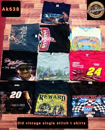 vintage single stitch t shirt 80s and 90s ak638